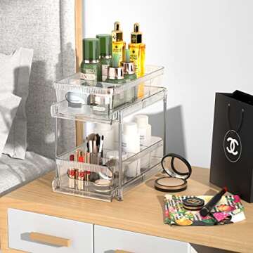 YOOMIDDA Storage Organizer with Pull-out Drawer and Dividers