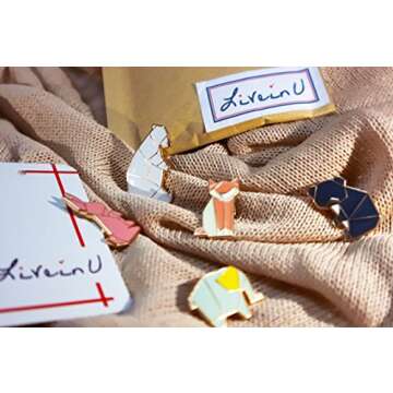 Charming Cartoon Animals Enamel Brooches Pins Set by Liveinu