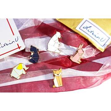 Charming Cartoon Animals Enamel Brooches Pins Set by Liveinu