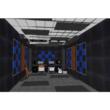 CODN Studio Recording Microphone Isolation Shield with Pop Filter & Tripod Stand, High Density Absorbent Foam to Filter Vocal, Foldable Sound Shield for Blue Yeti and Condenser Microphones