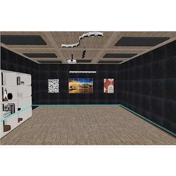 CODN Studio Recording Microphone Isolation Shield with Pop Filter & Tripod Stand, High Density Absorbent Foam to Filter Vocal, Foldable Sound Shield for Blue Yeti and Condenser Microphones