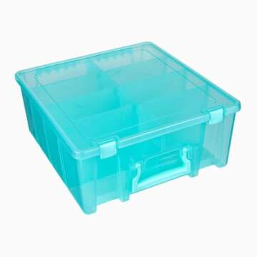 ArtBin Super Satchel Compartment Box - Stackable Durable Art Storage with 8 Removable Compartments, ...