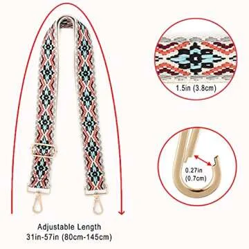 SHEING Adjustable Purse Strap for Crossbody Handbags