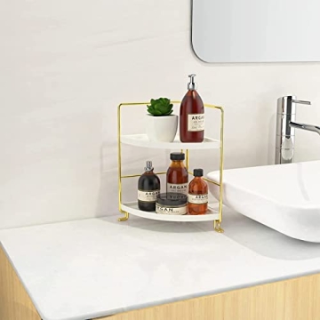 Sekepingo 2-Tier Makeup Counter Organizer for Bathroom