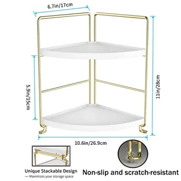 Sekepingo 2-Tier Makeup Counter Organizer for Bathroom