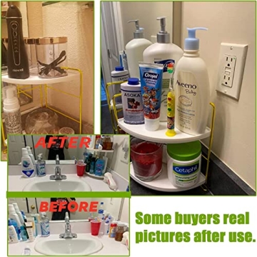 Sekepingo 2-Tier Makeup Counter Organizer for Bathroom