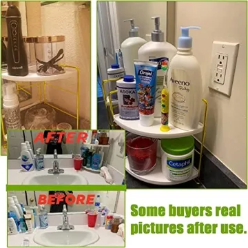 Sekepingo 2-Tier Makeup Counter Organizer for Bathroom
