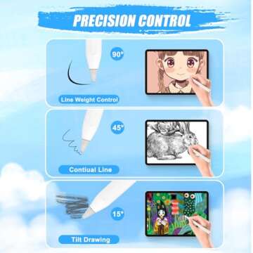 Upgraded Pencil Tips fit for Apple 2nd 1st Gen USB-C iPad Pro Air Mini Pencil,0.78mm No Wear Out iPencil Fine Point Accurate Increasing Apple Pen Nibs, Write Like A Real Pen,White