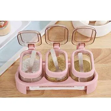 Stylish Glass Spice Jar Set for Organized Cooking