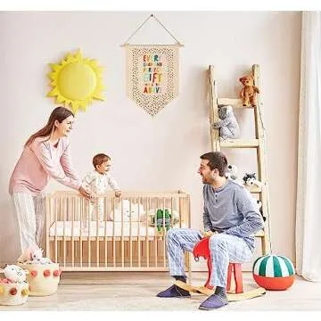 Christian Bible Verses Art-Scripture Flag Sign Gifts for Baby Newborn Boys Girls Kids-Banner Wall Decor Gift for Nursery Bedroom Playroom Front Door-Baby Gift Shower-New Home Christmas Gift