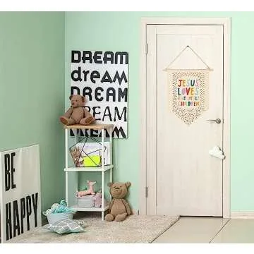 Christian Bible Verses Art-Scripture Flag Sign Gifts for Baby Newborn Boys Girls Kids-Banner Wall Decor Gift for Nursery Bedroom Playroom Front Door-Baby Gift Shower-New Home Christmas Gift