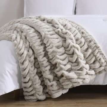 Ultra Soft Lapin Faux Fur Throw Blanket for Cozy Living