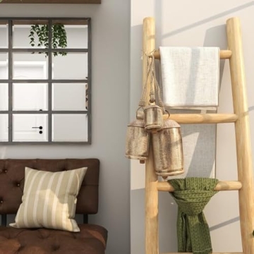 Deco 79 Gold Metal Tibetan Inspired Decorative Cow Bells