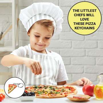 Fun U.S. Toy Pizza Keychains - 12 Pack for Kids