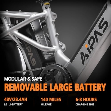 Aipas 48V 28.4Ah Electric Cargo Bike for Adults