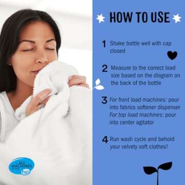 Molly’s Suds Fabric Softener Liquid for Sensitive Skin | Vinegar-Powered, Infused with Essential Oils | Fights Static, Reduces Wrinkles, Deodorizes | Ocean Mist, 50 Loads