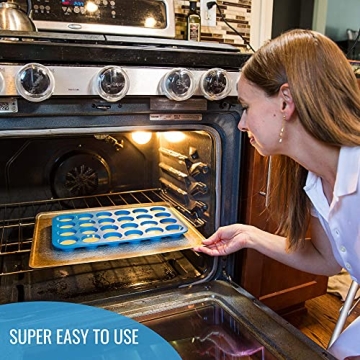 KPKitchen Silicone Mini Muffin Pan - Nonstick & Durable