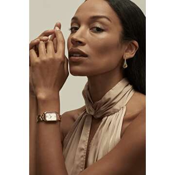 Anne Klein Women's Japanese Quartz Dress Watch with Metal Strap, Rose Gold, 14 (Model: AK/3774RGRG)