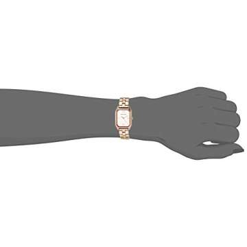 Anne Klein Women's Japanese Quartz Dress Watch with Metal Strap, Rose Gold, 14 (Model: AK/3774RGRG)