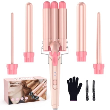 BESTOPE 5 in 1 Curling Wand Set - Endless Hairstyling Possibilities