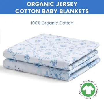 Delta Children Organic Jersey Cotton Baby Receiving Blankets