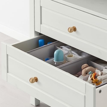 Asidrama 10 Pack Brushed Brass Cabinet Knobs for Kitchen