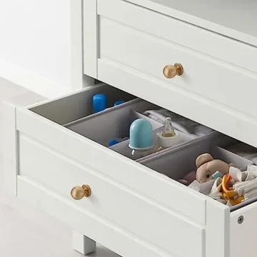 Asidrama 10 Pack Brushed Brass Cabinet Knobs for Kitchen