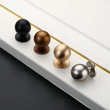 Asidrama 10 Pack Brushed Brass Cabinet Knobs for Kitchen