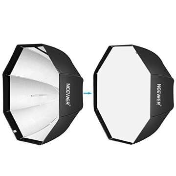 Neewer 47''/ 120cm Octagonal Softbox Umbrella with Carrying Bag for Portrait or Product Photography, Suitable for Canon Nikon Sony Speedlite, Studio Flash (Black)