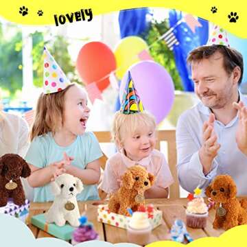 Civaner 4 Pcs Cute Dog Stuffed Animal Toy Puppy, 7 Inch Plush Dog Stuffed Puppy Animal for Boys and Girls, Party Decorations, Birthday Gifts(Cute)