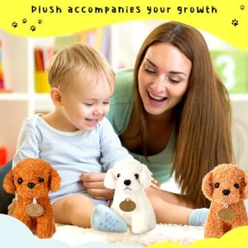 Civaner 4 Pcs Cute Dog Stuffed Animal Toy Puppy, 7 Inch Plush Dog Stuffed Puppy Animal for Boys and Girls, Party Decorations, Birthday Gifts(Cute)