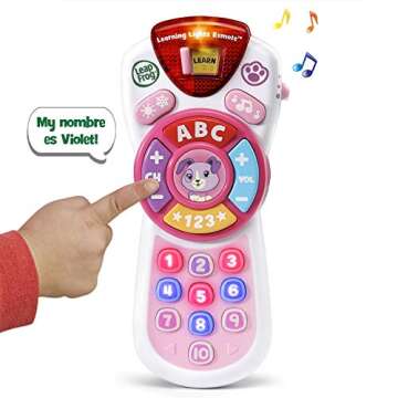 LeapFrog Violet's Learning Lights Remote Deluxe, Pink - Engaging Toy for Early Learning