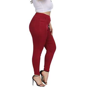 ALLEGRACE Plus Size Skinny Pants with Pockets - Comfort Redefined