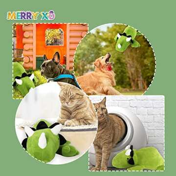 MerryXD Weighted Dinosaur Plush Pillow Stuffed Animals,Green 24" Weighted Dino Plushie and Throw Pillows, Super Soft Cartoon Hugging Toy Gifts for Kids & Adults, 3.5 lbs