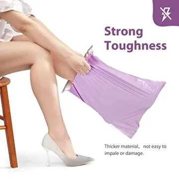Fuxury Large Poly Mailers 24x24 Inch 50 Pcs, Waterproof Shipping Bags for Clothing, Strong Adhesive Shipping Envelopes for Small Business Suppliers, Self Seal Mailers Poly Bags Mailing Bags Purple