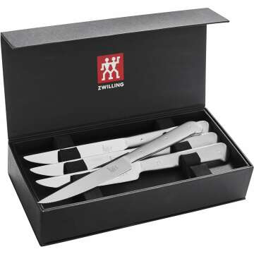 ZWILLING Steak Knife Set of 8 with Black Case