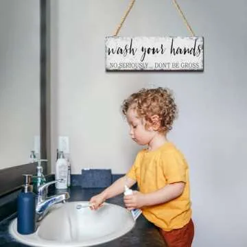 Humorous Wash Your Hands Bathroom Sign for Hygiene