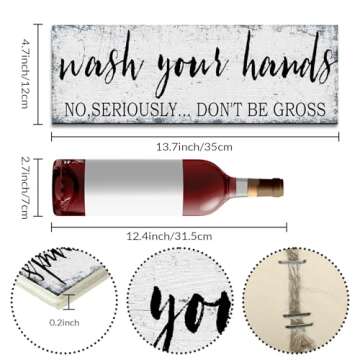 Humorous Wash Your Hands Bathroom Sign for Hygiene