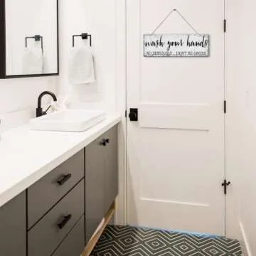 Humorous Wash Your Hands Bathroom Sign for Hygiene