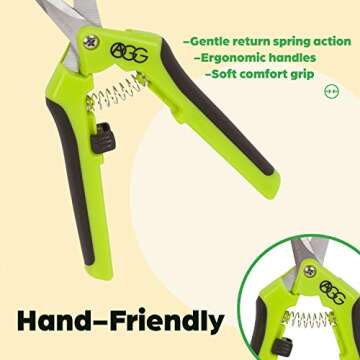 Active Gear Guy Gardening Trim Scissors For Hydroponic, Garden, And Bonsai Use. One Curved Blade and One Straight Blade. Great Tools For Precision Pruning And Trimming