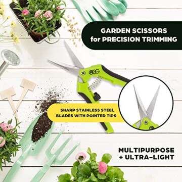 Active Gear Guy Gardening Trim Scissors For Hydroponic, Garden, And Bonsai Use. One Curved Blade and One Straight Blade. Great Tools For Precision Pruning And Trimming