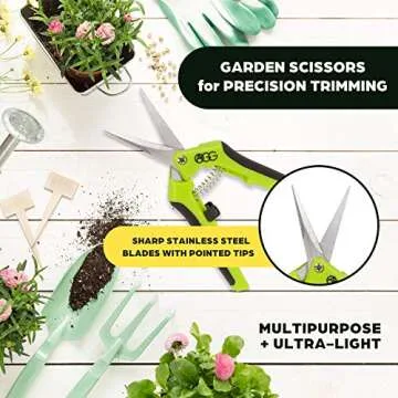 Active Gear Guy Gardening Trim Scissors For Hydroponic, Garden, And Bonsai Use. One Curved Blade and One Straight Blade. Great Tools For Precision Pruning And Trimming