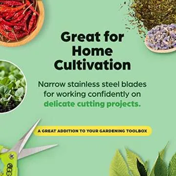 Active Gear Guy Gardening Trim Scissors For Hydroponic, Garden, And Bonsai Use. One Curved Blade and One Straight Blade. Great Tools For Precision Pruning And Trimming