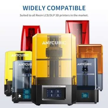 ANYCUBIC 3D Printer Resin, 405nm Plant-Based Rapid Resin, Low Odor, Photopolymer Resin for LCD 3D Printing, 500g Clear