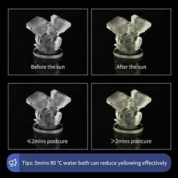 ANYCUBIC 3D Printer Resin, 405nm Plant-Based Rapid Resin, Low Odor, Photopolymer Resin for LCD 3D Printing, 500g Clear