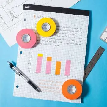 Colored Masking Tape 6 Pack for Arts and Crafts