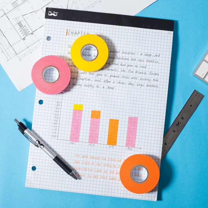 Colored Masking Tape 6 Pack for Arts and Crafts