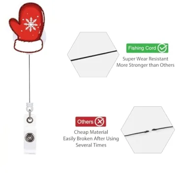Christmas Winter Badge Reel for Easy ID Display and Style