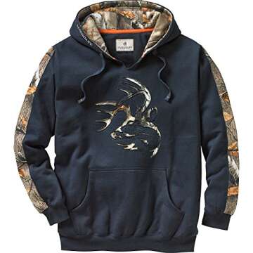 Legendary Whitetails Men's Camo Outfitter Hoodie, Navy, X-Large
