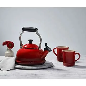 Le Creuset Stoneware Set of 4 Mugs, 14 oz. each, Cerise